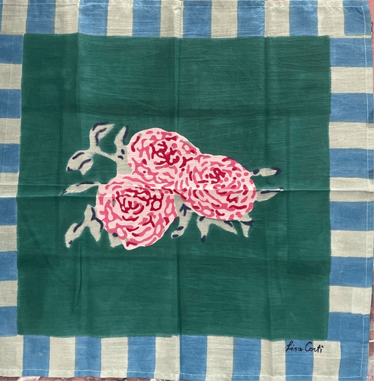 Leopard stripes Green Napkins | Lisa Corti - Bon Ton goods