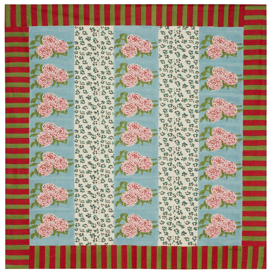 Leopard Stripes Sky - Cotton Cloth 180x180 Lisa Corti | Lisa Corti - Bon Ton goods