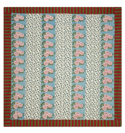 Leopard Stripes Sky - Cotton Cloth 180x180 Lisa Corti by Lisa Corti — BON TON goods, view 5