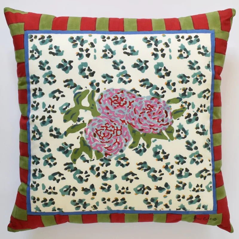 Leopard Stripes Sky - Pillow Cushion Cover | Lisa Corti - Bon Ton goods