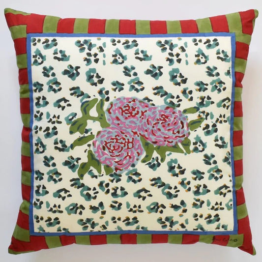 Leopard Stripes Sky - Pillow Cushion Cover | Lisa Corti - Bon Ton goods