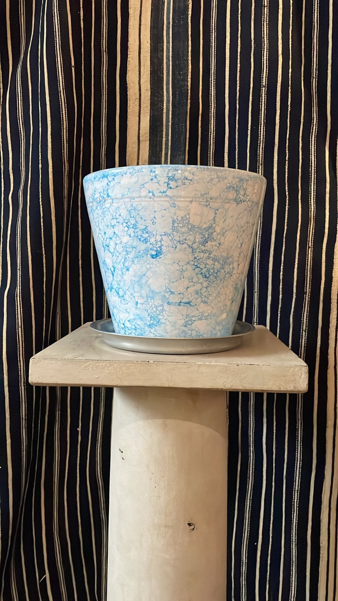 Light Blue The Bendtsen Pot Marbleized - Erik Bendtsen - Bon Ton goods