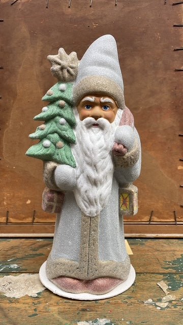 Light Grey Frosted Santa | Ino Schaller - Bon Ton goods