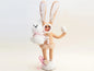 Light Pink Bunny Child Figure - Vintage by Crystal - Bon Ton goods
