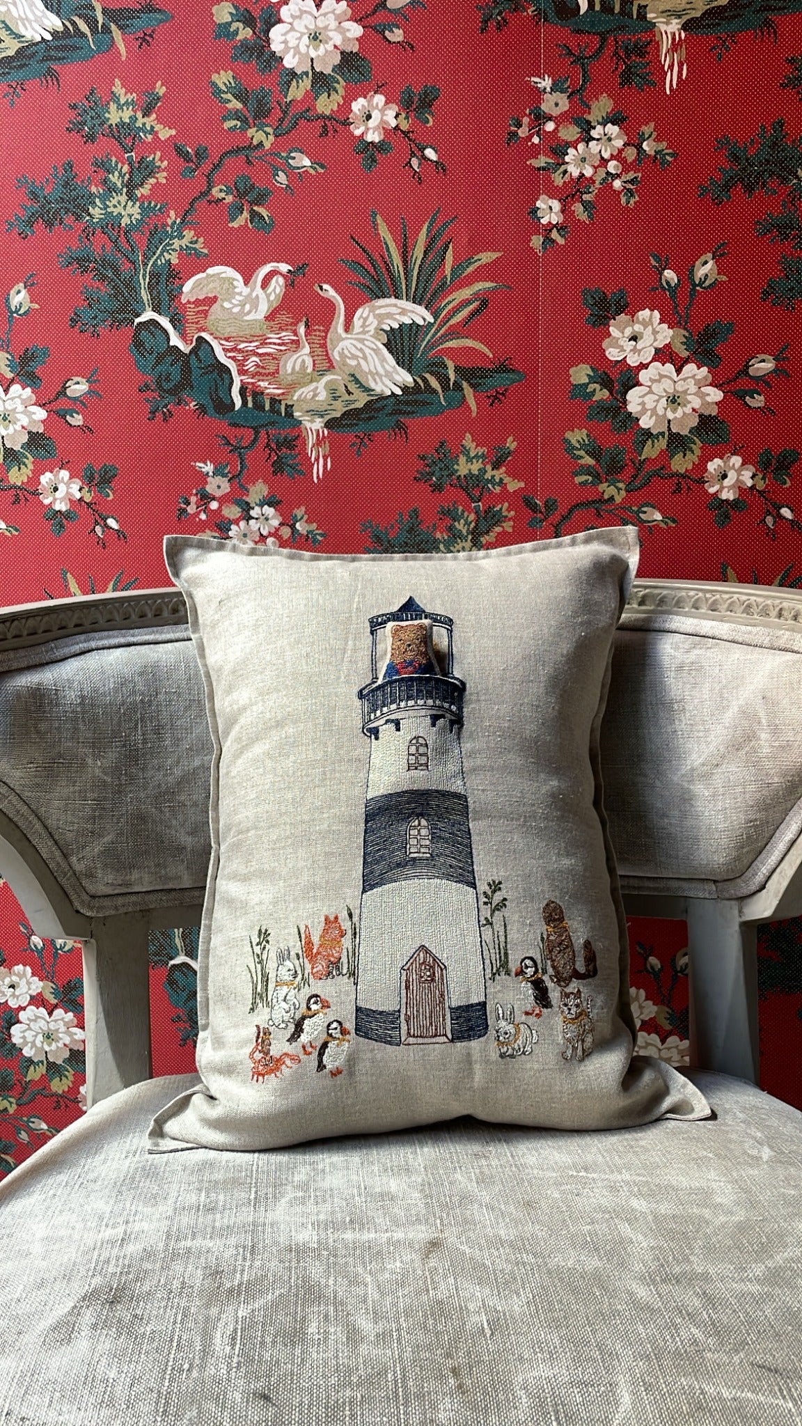 Lighthouse Friends Pocket Pillow by Coral & Tusk styled at BON TON goods