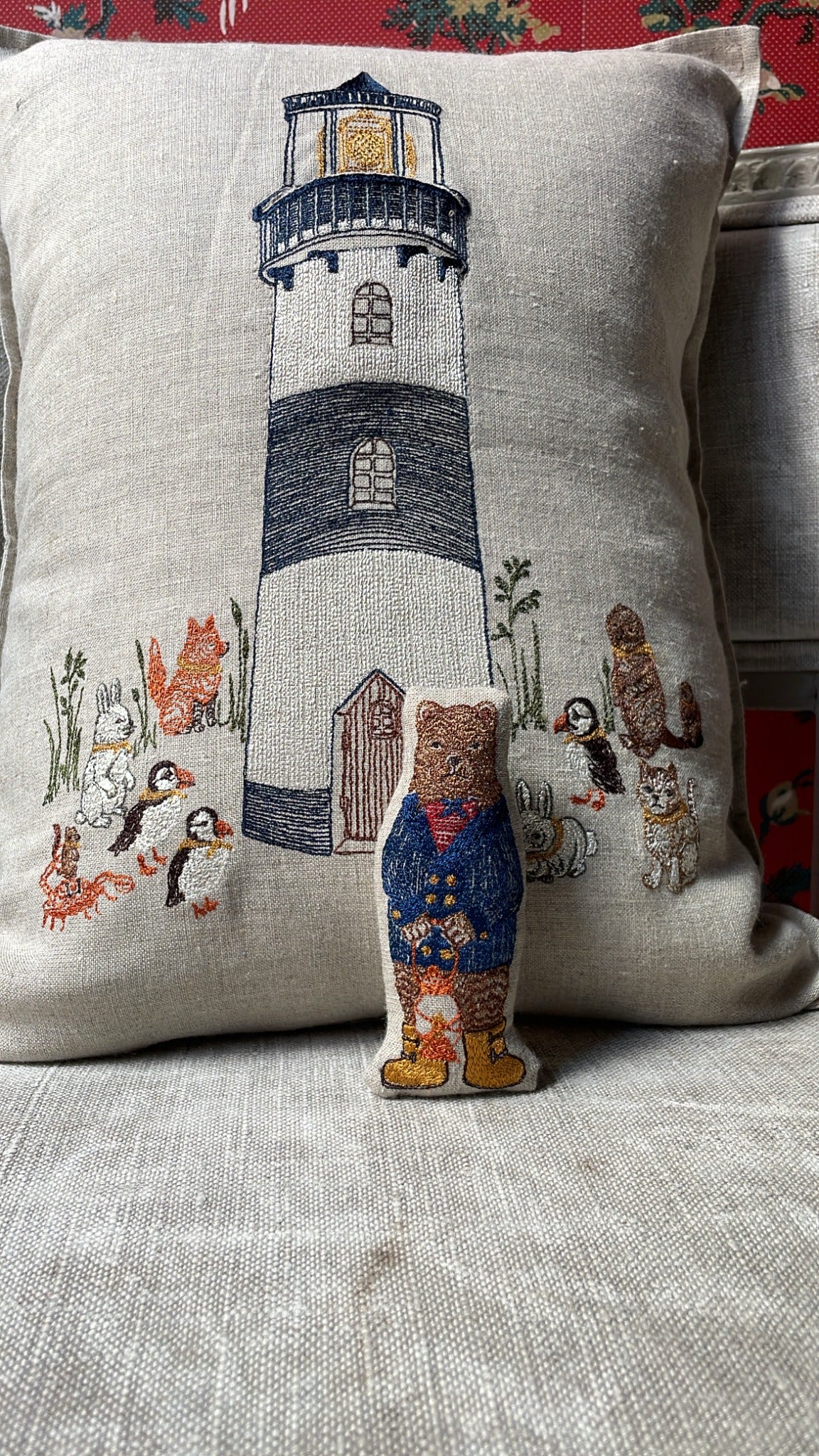 Lighthouse Friends Pocket Pillow by Coral & Tusk styled at BON TON goods