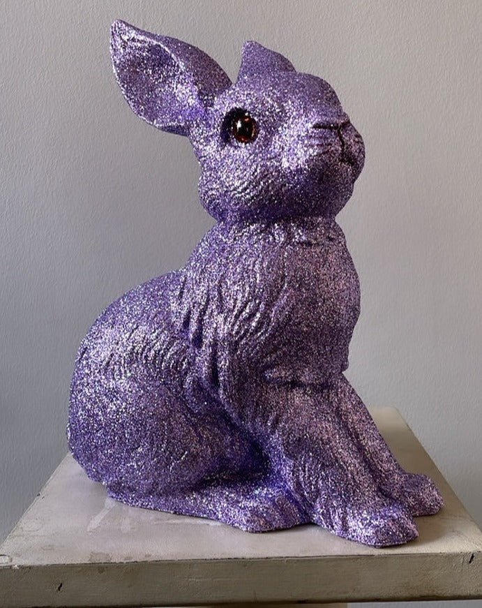 Lilac Glitter Large Bunny | Ino Schaller - Bon Ton goods