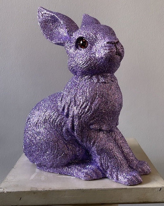 Lilac Glitter Large Bunny | Ino Schaller - Bon Ton goods
