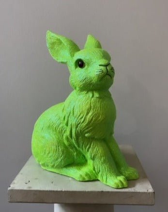 Lime Green Glitter Large Bunny | Ino Schaller - Bon Ton goods