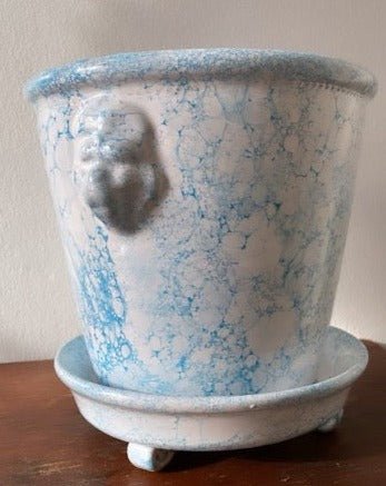 Lion Pot Marbleized Light Blue - Large - Bon Ton goods