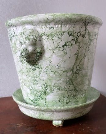 Lion Pot Marbleized Light Green - Large - Bon Ton goods