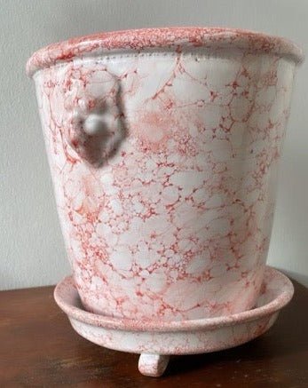 Lion Pot Marbleized Light Pink - Large - Bon Ton goods