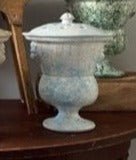 Lion Tulip Vase Marbleized Light Blue - Bon Ton goods