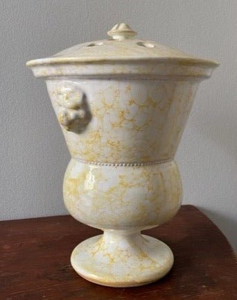 Lion Tulip Vase Marbleized Yellow - Bon Ton goods