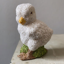 Load image into Gallery viewer, Little Chick - Brilliant White Glitter Chicken - Ino Schaller - Bon Ton goods
