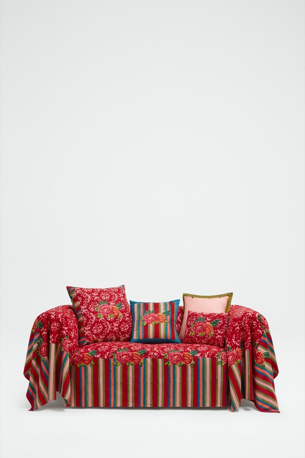 Love Flower Red Cotton Cloth 220 x 270 | Lisa Corti - Bon Ton goods