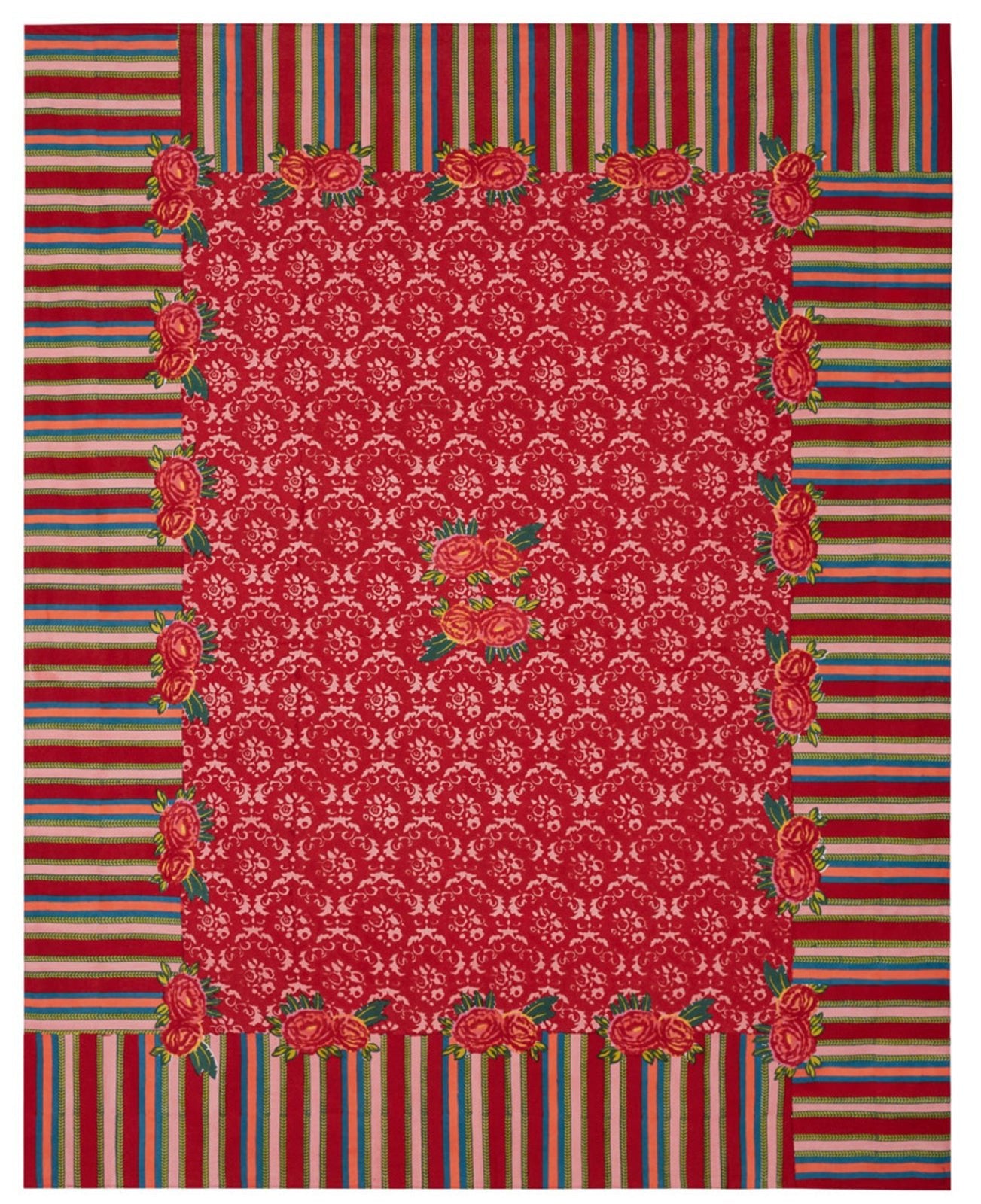 Love Flower Red Cotton Cloth 220 x 270 | Lisa Corti - Bon Ton goods