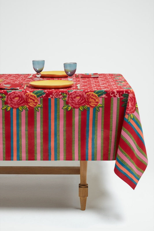 Love Flower Red Cotton Cloth 220 x 270 | Lisa Corti - Bon Ton goods