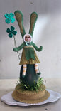 Lucky Bunny Figure | Vintage by Crystal Spun Cotton Ornament - Bon Ton goods