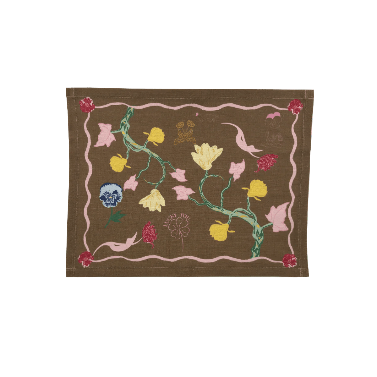 Lucky You Placemat (Brown) - Bon Ton goods