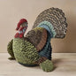 Beaded Turkey Novelty Plush Pillow (2023) | John Derian