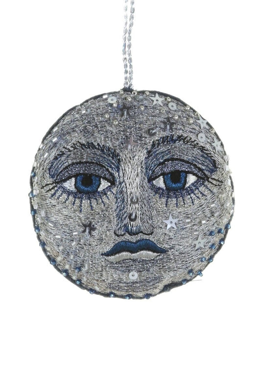 Madame Moon Sequin Christmas Ornament by Cody Foster
