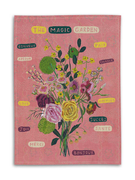 Magic Garden Linen Tea Towel by Nathalie Lete