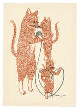 Load image into Gallery viewer, Mama Cat and Kittens Card - Bon Ton goods
