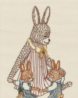 Mama Rabbit and Bunnies Card - Bon Ton goods