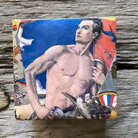 MANLY MAN DECOUPAGE BOX #2 - SMALL - Bon Ton goods