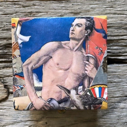 MANLY MAN DECOUPAGE BOX #2 - SMALL - Bon Ton goods