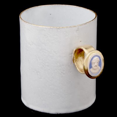 Man's Head Cameo Ring Cup, Serena Carone | Astier de Villatte: Exclusive Pre-Order Item - Bon Ton goods