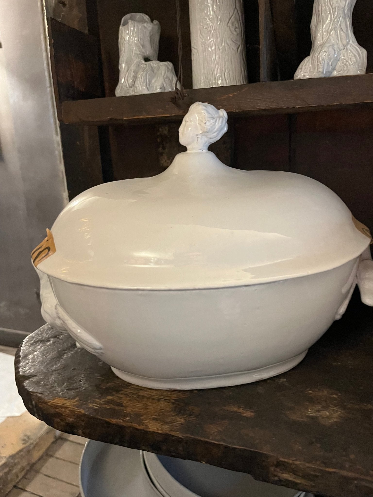Marie-Antoinette Tureen with Swan | Astier de Villatte: Exclusive Pre-Order Item - Bon Ton goods