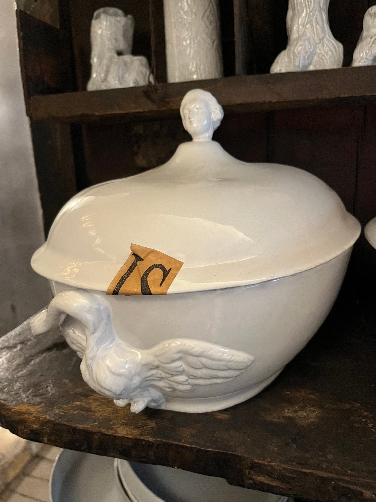 Marie-Antoinette Tureen with Swan | Astier de Villatte: Exclusive Pre-Order Item - Bon Ton goods