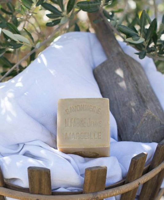 Marseille Soap with Olive Oil 100g - WHITE - Marius Fabre