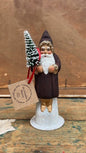 Matte Mocha Santa with Gold Boots & Beading | Ino Schaller - Bon Ton goods