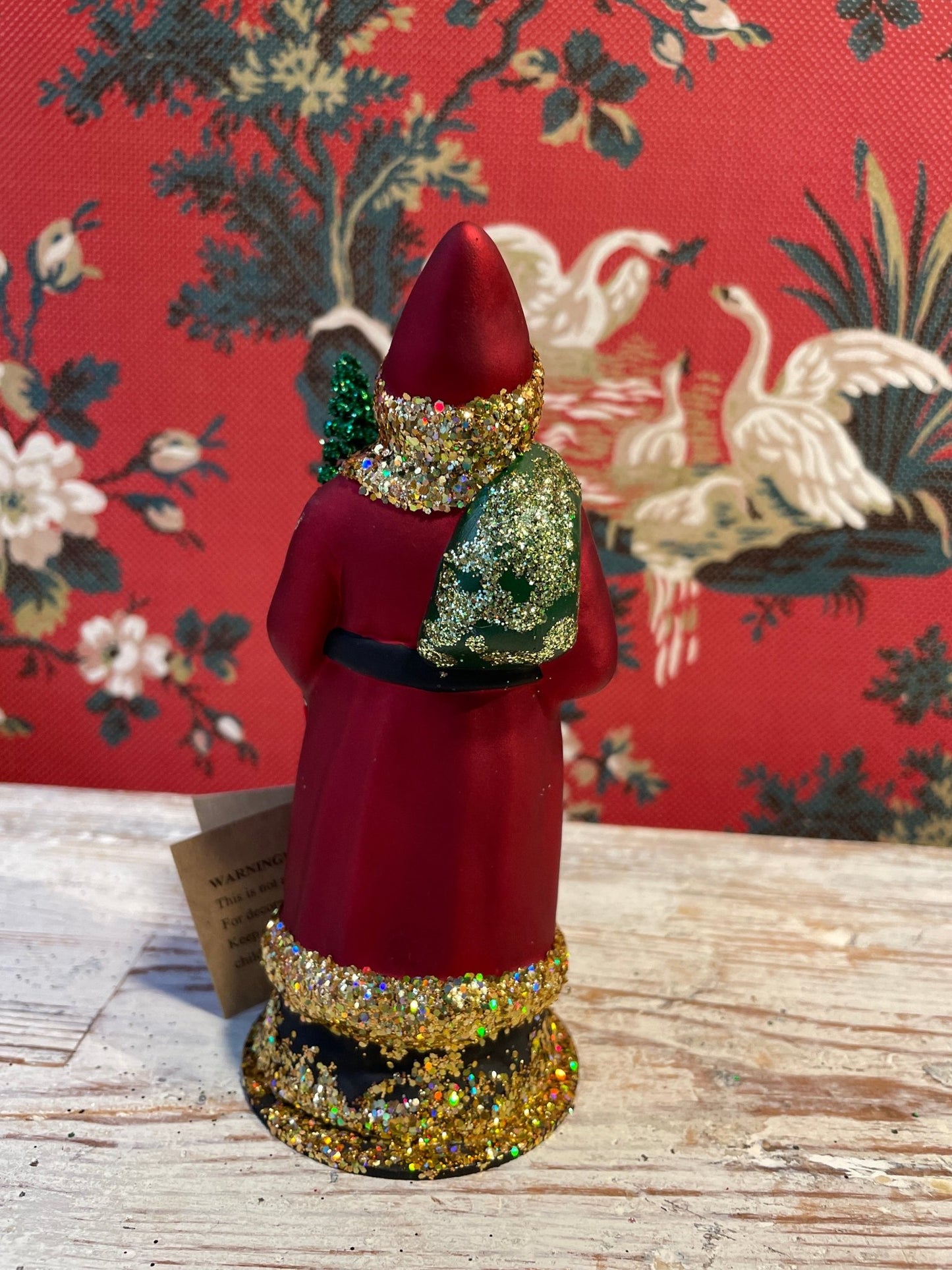 Matte Red Santa with Gold Trim | Ino Schaller - Bon Ton goods