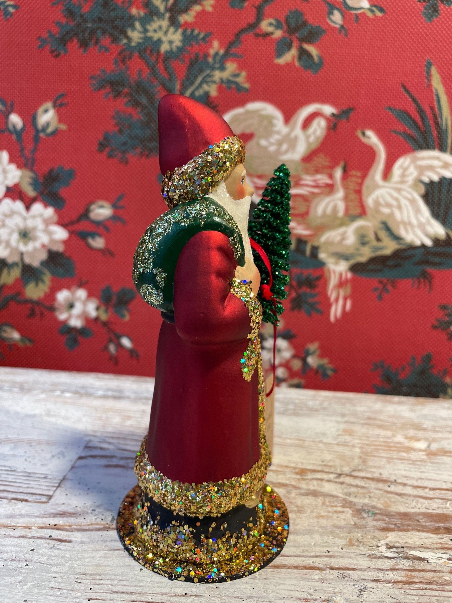 Matte Red Santa with Gold Trim | Ino Schaller - Bon Ton goods