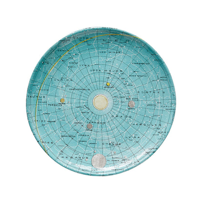 John Derian Medium Blue Universe Plate, set of 6 by Astier de Villatte, official product view