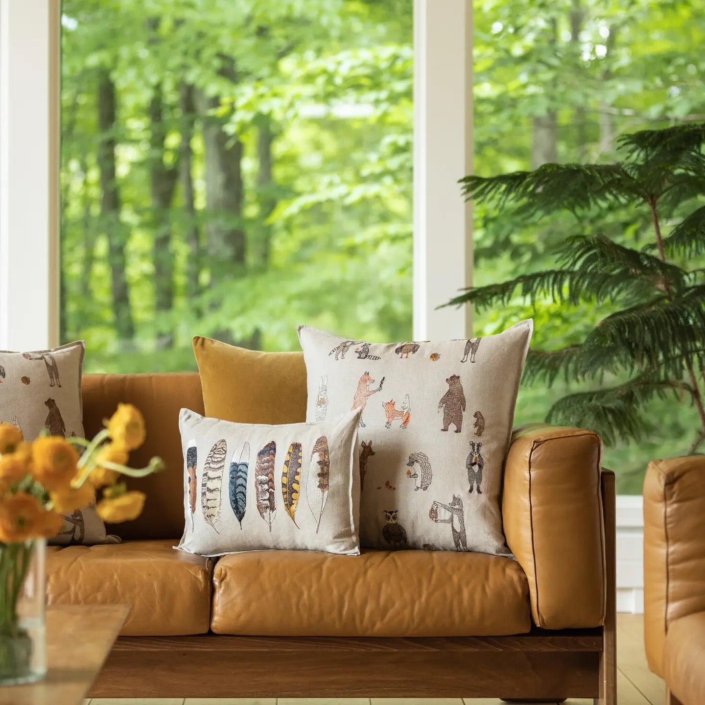 Medium Feathers Pillow | Coral & Tusk - Bon Ton goods