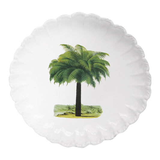 John Derian Medium Palm Tree Plate, set of 6 by Astier de Villatte, official product view