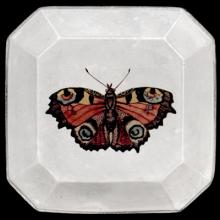 Medium Red Butterfly Square Plate | Astier de Villatte: Exclusive Pre-Order Item - Bon Ton goods