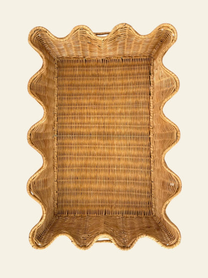 Medium Scalloped Tray, Rattan | MithCPH - Bon Ton goods