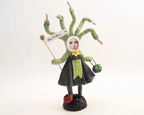 Medusa Figure - Vintage Inspired Spun Cotton | Vintage by Crystal Spun Cotton Ornament - Bon Ton goods