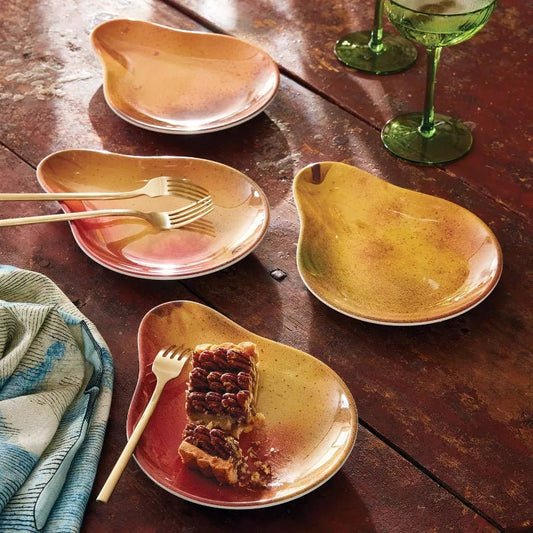 Melamine Pear Shaped Dessert Plates: Set of Four | John Derian - Bon Ton goods