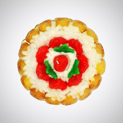 Meringue and Strawberry Cake Wax Candle | Cereria Introna - Bon Ton goods