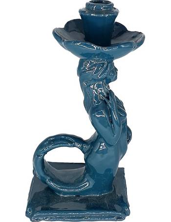Mermaid Candle Holder Ocean Teal - Bon Ton goods