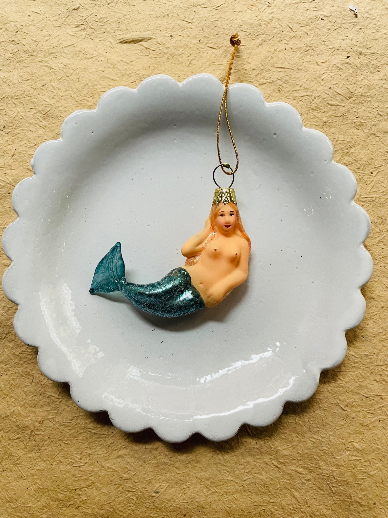 Mermaid Glass Ornament - Bon Ton goods
