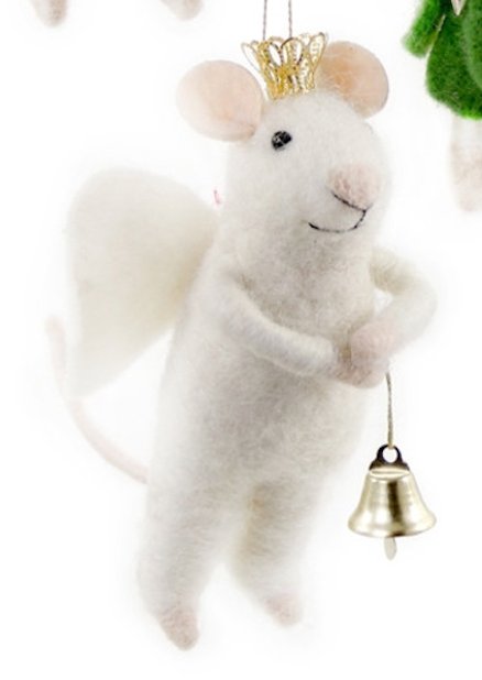 Merry Christmas Mr. Mouse - Heavenly Angel | Christmas Ornament - Bon Ton goods