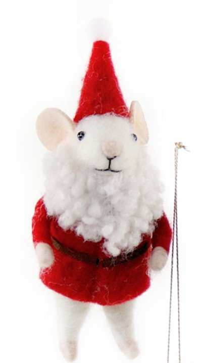 Merry Christmas Mr. Mouse - Santa | Christmas Ornament - Bon Ton goods
